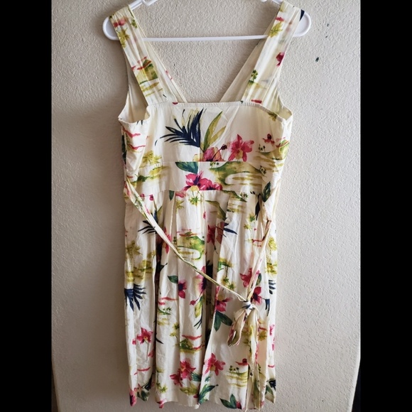 Garnet Hill Floral Sleeveless Wrap Spring Dress - Picture 4 of 4